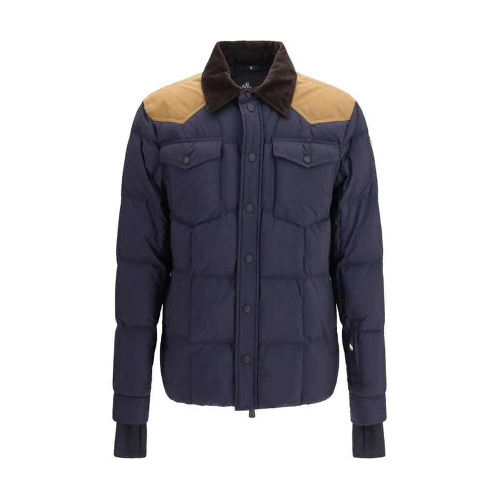 Moncler Grenoble Blue Polyamide Full-Length Men's Jacket
